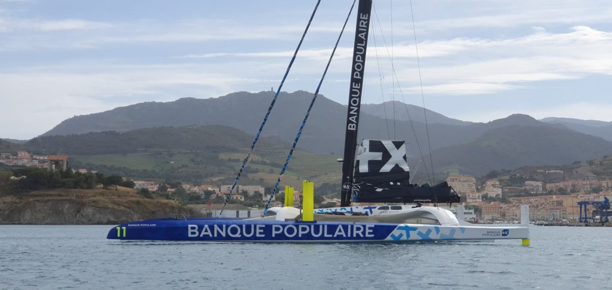 Welcome Maxi Banque Populaire XI in Port Vendres. 
Very exciting to see you! A great moment!
Voile Banque Populaire 
#MaxiBanquePopulaireXI 
#portvendres