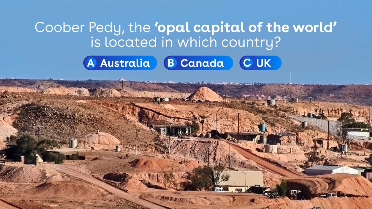 KhatarkarShikha's tweet photo. @idpindia A. Australia

#IDPIndia #QuizTime  #mondayfunday  #Trivia  #fun  #GuessThePlace #OpalCapital https://t.co/lmvqOCvbD8