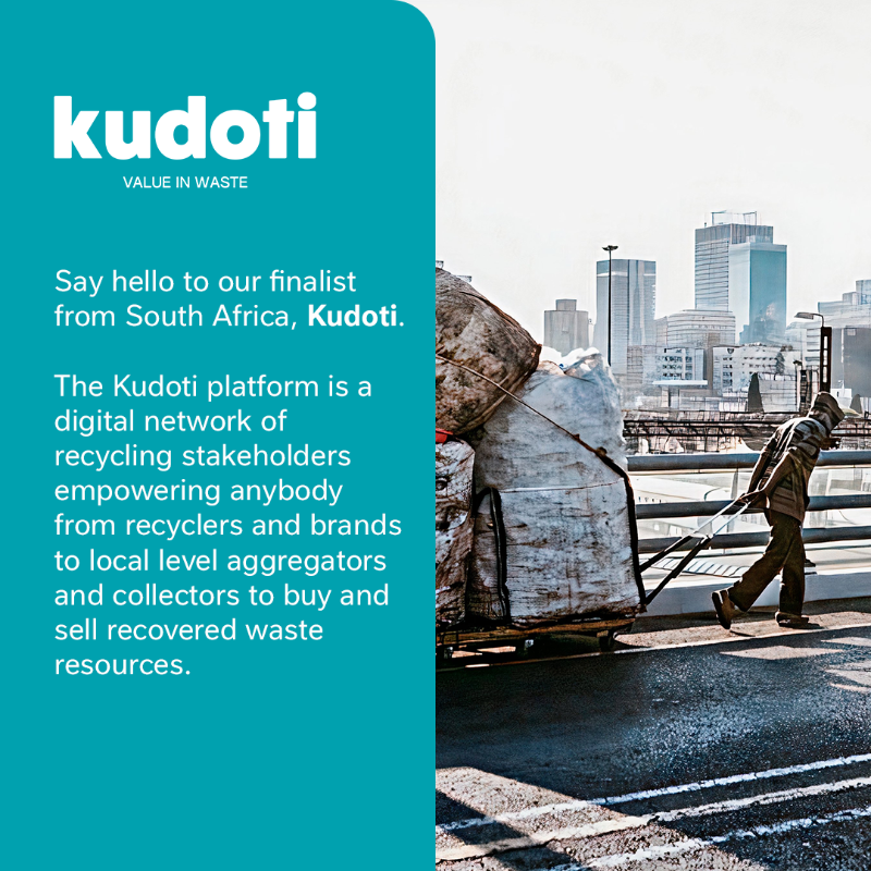 Nestle's tweet photo. Through our CSV Prize, we're supporting innovative solutions that address packaging waste. ♻️🏆
Check out our two finalists from Africa: @Kudoti_Waste, digitizing the recycling supply chain, and @EcoActtz, upcycling plastic waste into construction materials. #Innovation