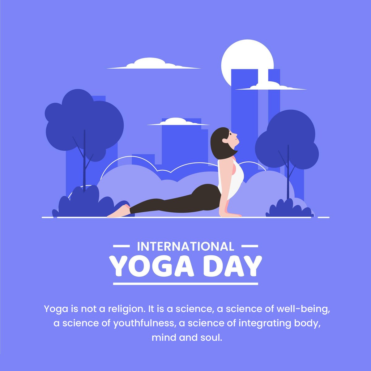 #Yoga is not a religion. It is a science, a science of well-being, a science of youthfulness, a science of integrating body, mind, and soul. Happy Yoga Day!

#internationalyogaday #yogaday #yogaday2021 #iyd2021 #stayhomestaysafe