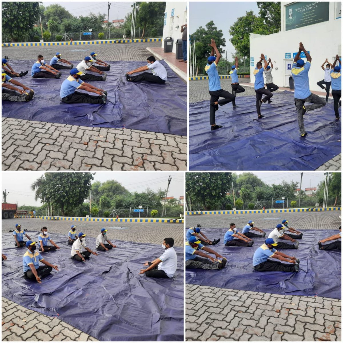 'Yoga is a way to reach your inner self and seek peace' Our DSMs practicing yoga to celebrate #IYD2021 at our BP-Luvara. #InternationalDayOfYoga #YogaForAll #YogaForWellness @BPCLimited @BPCLRetail @MIHIRJOSHI1972 @Parthasarthy322