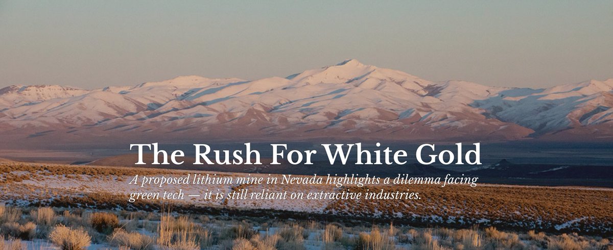 "Instead of swap of gas vehicles for electric ones, we should confront our addiction to automobiles and the colonial, extractive processes required to build them get more public transit and fewer cars on the road in the 1. place"Journalism, Thacker Pass: https://bit.ly/3ccqqKP 