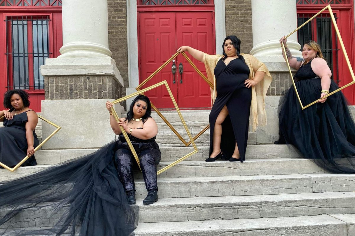 Me49435715's tweet photo. Late post. I was blessed to have modeled in my first promotional photoshoot for Kansas City Plus Size Fashion Week!!! These lovelies absolutely rocked it, and I can't wait to rock the runway with them later this week!!! More photos to come!!! #fashion #modellife #curvemodel https://t.co/Orz8qB0fmA