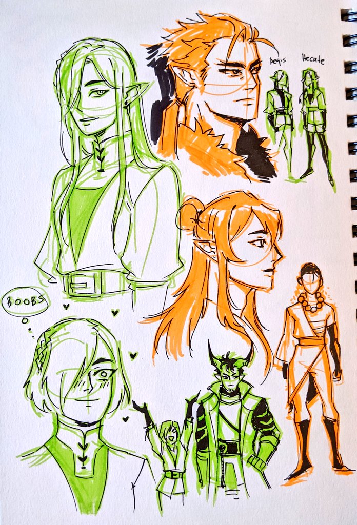 DND stuff. All the beautiful elves belongs to @solusbane 