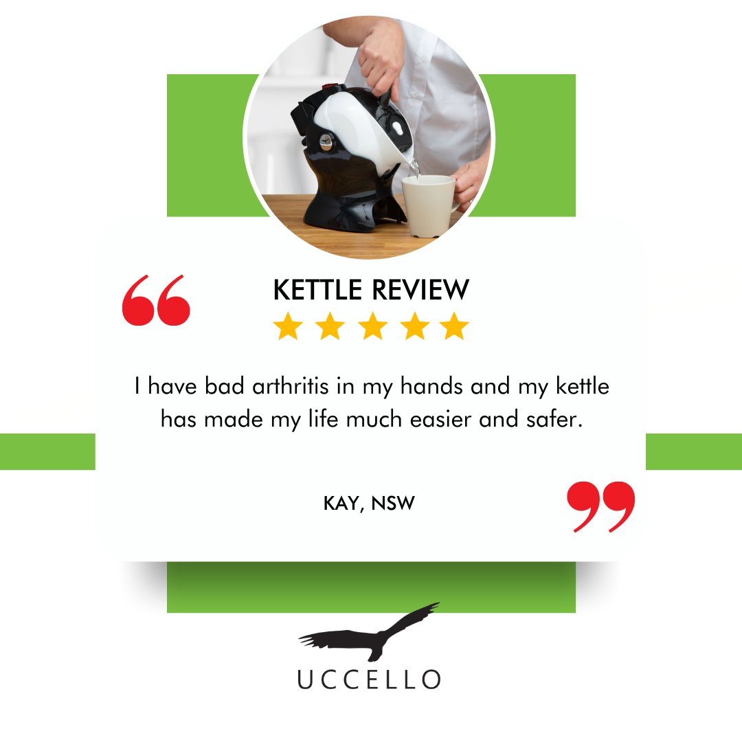 UccelloDesigns's tweet image. The Uccello Kettle is all about making lives safer &amp;amp; easier in the kitchen.
Have your own feedback on the Uccello Kettle? Why not leave it in the comments below? 👇😄
#kettlereview #arthritis #uccellokettle #uccellodesigns
