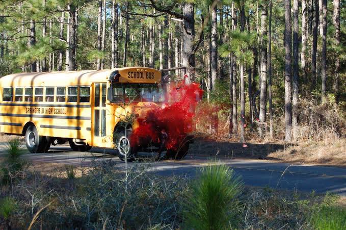 SchlockHorror's tweet photo. So #CabinFever2SpringFever (2009) has a pretty sweet opening scene. We see Rider Strong get decimated by a school bus. Also, I’m pretty sure I’ve seen Ti West saying he’s not proud of this movie, and I may end up not liking it. But I’m excited to watch the sequel. Hope I like it. https://t.co/gKowJIjvVM