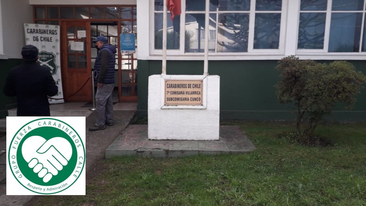 FuerzaCarab's tweet photo. Desde el sur otros integrantes del grupo fueron a visitar a nuestros Carabineros, dejandoles artículos para el autocuidado del Covid-19. Agradecemos la buena recepción del Capitán Barrios a cargo de la #SubComisaria #Cunco.
#FuerzaCarabineros
#CuidemonosEntreTodos https://t.co/lKRZeBrK5e
