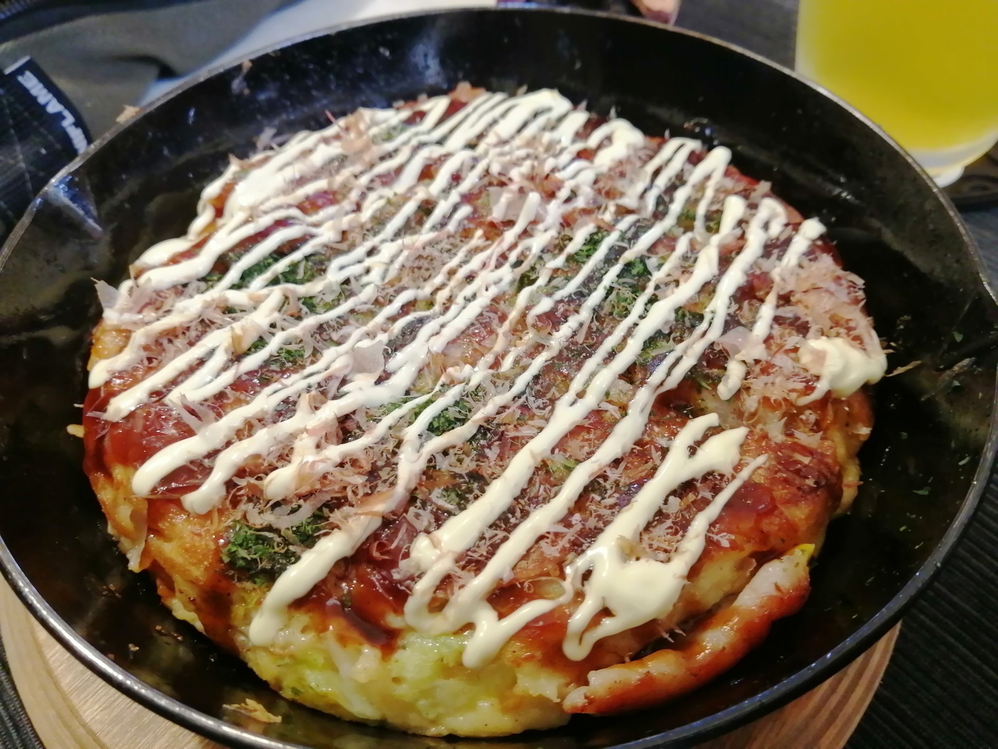 タツ On Twitter 本日のランチ 山芋 コーンたっぷり 肉と野菜と炭水化物が一度に採れる完全栄養食 スキレットdeお好み焼き Https T Co Yzc11krclv Twitter