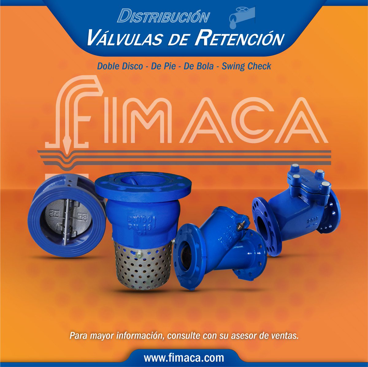 Fimaca's tweet photo. Las función de las #VálvulasDeRetenciónes impedir el contraflujo y también evitar el efecto termosifón, que se produce en los fluidos cuando se calientan. Consulta con tu asesor de ventas ¿Cuál se ajusta a tus necesidades? #CalidadAsuAlcance #DeBola #DePie #DobleDisco #SwingCheck https://t.co/cQ5pp3pGcY