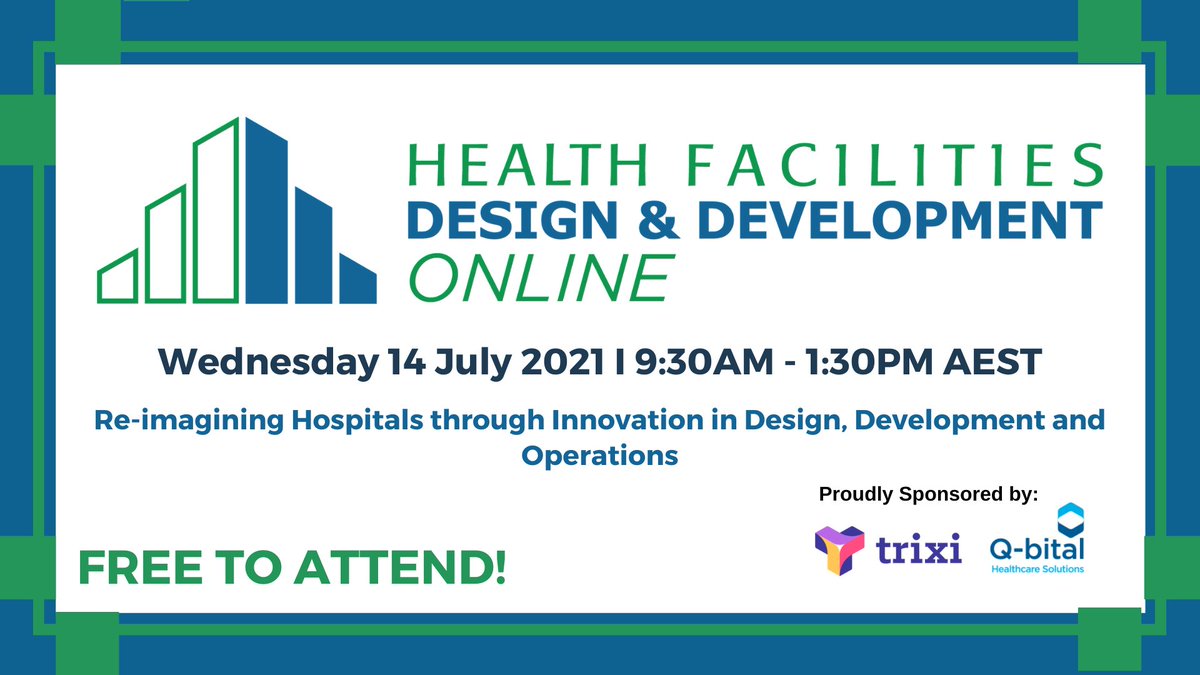 As part of our Victorian Healthcare Week ONLINE Series, we are excited to announce that registrations are officially open for the Health Facilities Design and Development Victoria Virtual Event. Register your free pass here >> lnkd.in/gWbPpxR <a href="/q_bital/">Q-bital Healthcare Solutions (APAC)</a> #AHW