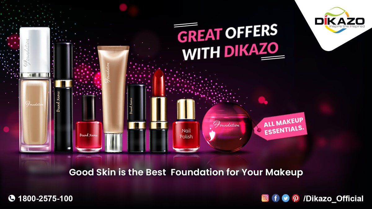 Dikazo_Official's tweet photo. Good Skin is the Best Foundation for your Makeup. Great Makeup Essentials Offers with Dikazo are on the way! We are coming soon!
#Dikazo #onlineshopping #makeup #makeuplooks #makeupideas #makeupessentials #makeupshopping #makeupitems #makeuplook #instamakeup #makeupforever https://t.co/HjNoFUMoXa