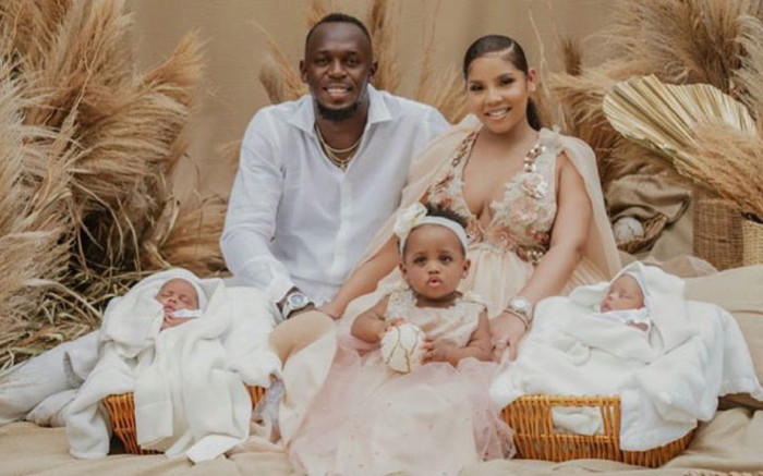 Legendary sprinter Usain Bolt has twin boys Thunder and Saint Leo