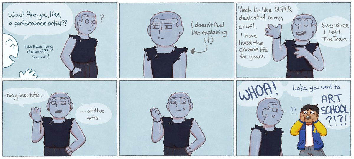Lake getting asked this question for the 20th time since they've left the train
(Based on a convo w/ @splitbricks . Also I know the preview will be ruined but I hope the full view is ok hfjfkf)
#InfinityTrain #InfinityTrainBook2 #InfinityTrainSpoilers