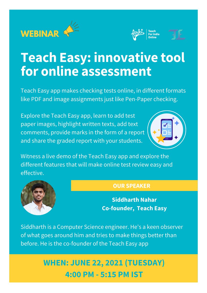 firkiportal's tweet image. This webinar is happening TOMORROW in partnership with @TeachEasyApp . Register now: forms.gle/bbwAjdYaUFTTYT…

#OnlineAssessments #reimaginedschool #exam #teacher #student #virtualeducation #online #OnlineClasses