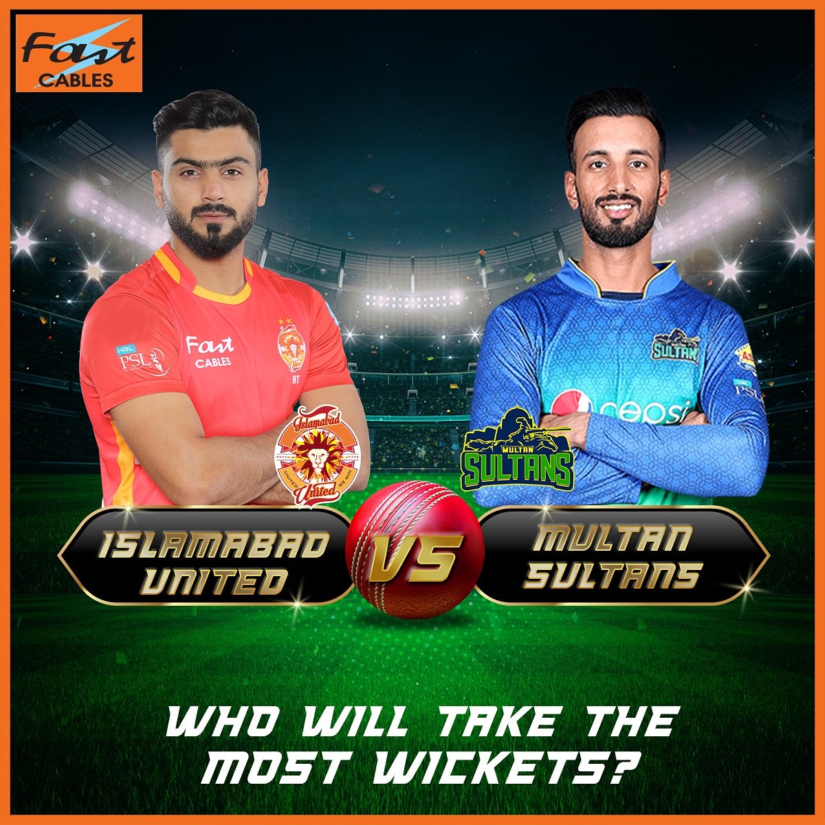 FastCablesLtd's tweet image. Predict the right answer and win #IslamabadUnited branded shirts and caps.

Just follow these steps:
• Like &amp;amp; Follow Fast Cables Page
• Share this post on your wall with the hashtag #WinWithFastCables
• Give your answer in the Comments section
• 5 Lucky winners will be chosen