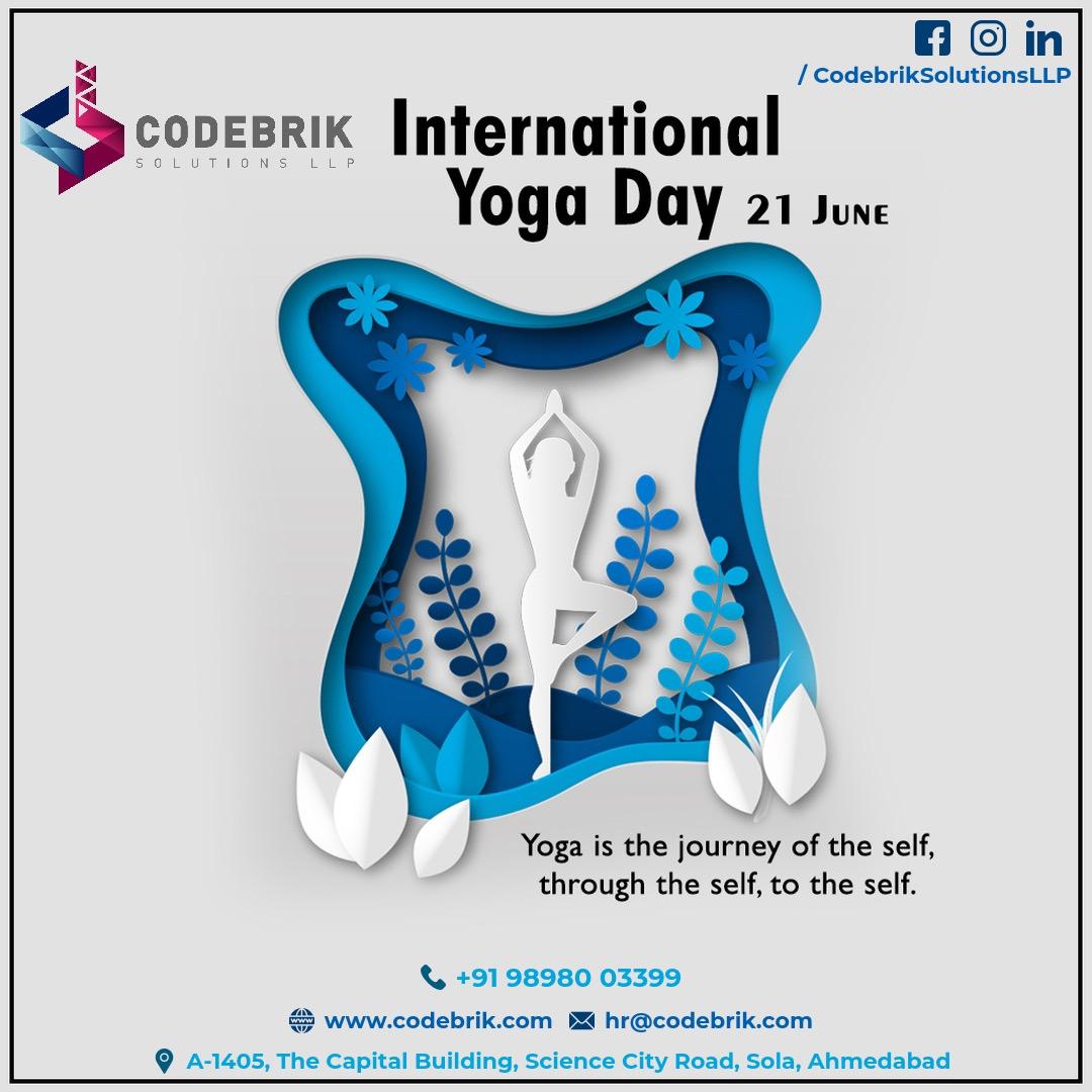 codebrik's tweet image. Yoga is not about Touching Your Toes. It’s about Unlocking Your Ideas about what You want, Where You Think You Can Go, And How will You Achieve when You get there. Happy International Yoga Day!

#yogaday #Internationalyogaday #fitness #meditation #happiness #health