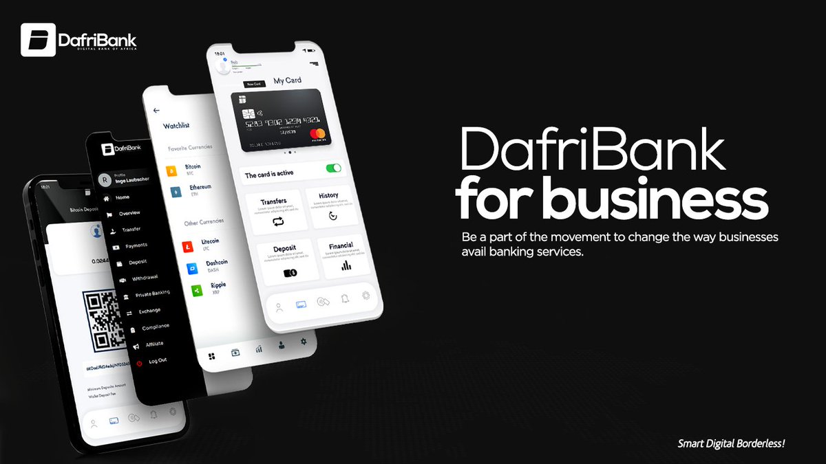DafriBank's tweet photo. We drive financial service inclusion for digital entrepreneurs and big, small and medium sized enterprises. Scale your business with DafriBank Merchant API. Only 3 steps to start accepting payment in a totally secure online environment >>> https://t.co/FIF5cuqTuL