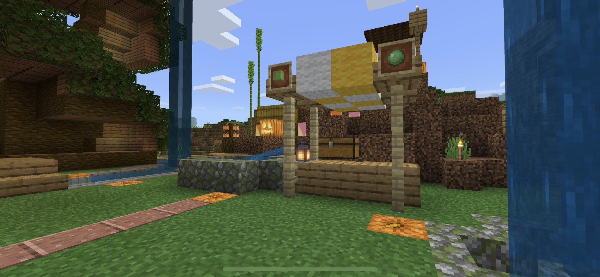 Luke Minecraft いつものベンチを木陰に マイクラ Minecraft T Co Rqx2zz5b5t Twitter