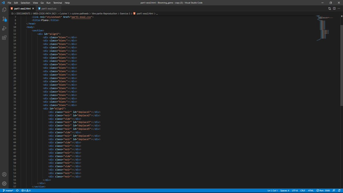 Raissa0132's tweet image. 🛑X-CODE-PATH 2K21: Cuisine n°1 
Pendant près de deux semaines,nous avons eu un ensemble d&apos;exercices à traiter.Dans l&apos;ensemble le travail n&apos;était pas trop mal,l&apos;exercice le plus apprécié est celui de la reproduction d&apos;un piano😍.Le résultat est juste 🔥🔥
#seedcommunity #path_web