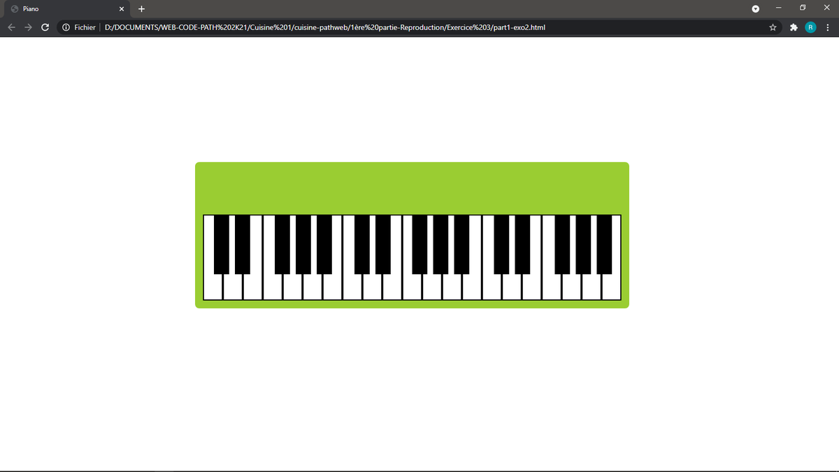 Raissa0132's tweet image. 🛑X-CODE-PATH 2K21: Cuisine n°1 
Pendant près de deux semaines,nous avons eu un ensemble d&apos;exercices à traiter.Dans l&apos;ensemble le travail n&apos;était pas trop mal,l&apos;exercice le plus apprécié est celui de la reproduction d&apos;un piano😍.Le résultat est juste 🔥🔥
#seedcommunity #path_web