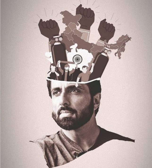 The burden of the millions, the lives of the masses. A single human being, a single visionary &amp; a saviour..!!
<a href="/SonuSood/">sonu sood</a> 
<a href="/quantumgully/">Quantumgully</a> 

#quantumgully #qg #SonuSood #india #superman #SonuSoodRealHero #COVIDVaccination #COVID19India #qgdigital