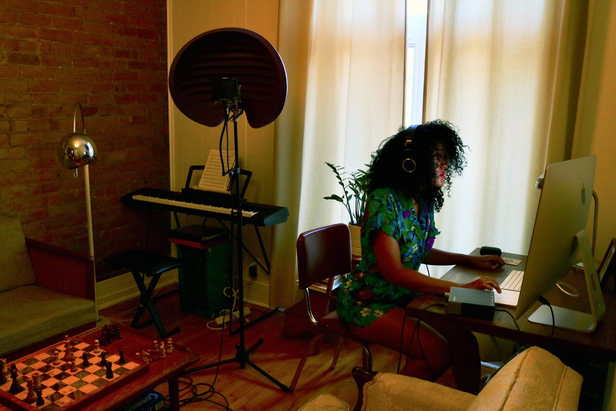 BTS: Lucretia in Quarantine 🦝

The first episode of Metamorphosis was voiced by the incredible Bahia Watson, seen here recording the audio play last year in Niagara-on-the-Lake.

Metamorphosis: A Viral Trilogy is available online at  volcano.ca/digital until Aug. 16 ONLY.🎧