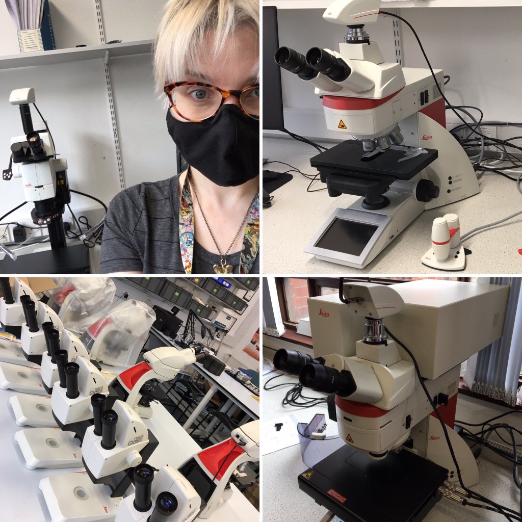 It’s @LeicaMicro installation day!! New kit in @ahrcpress CapCo facility @NeMCAS_ inc M205C, DM6M LIBS, DM6 B fluorescence scopes, and more EZ4 and DM750 for the teaching lab and @GNM_Hancock #HeritageScience #ArchaeologicalScience