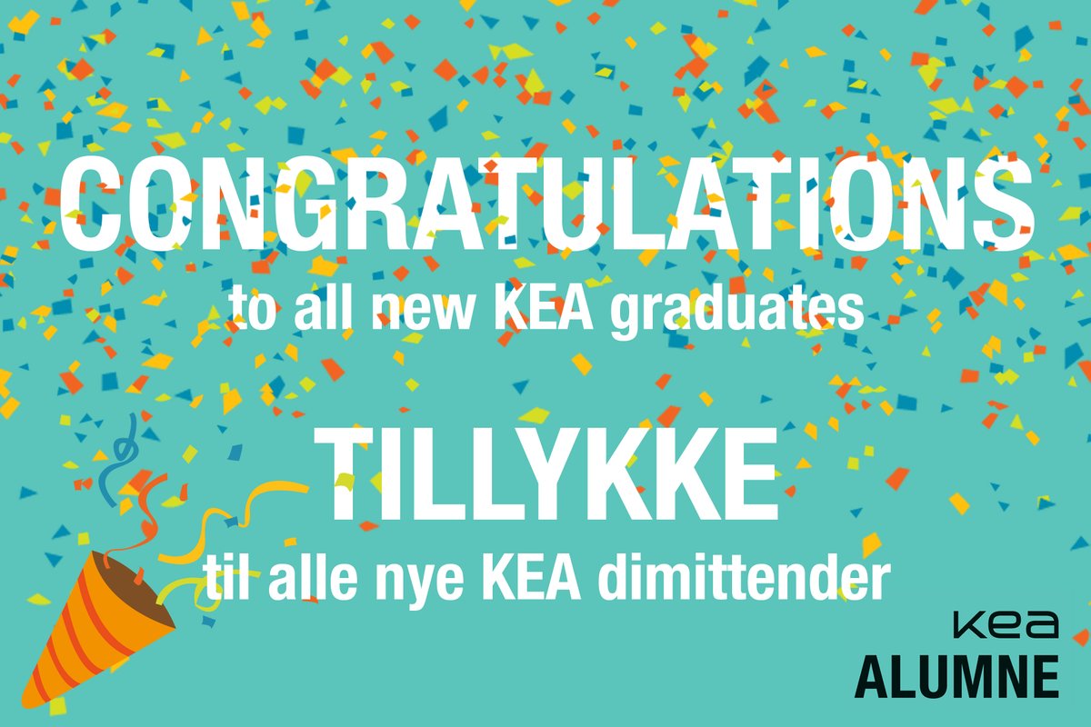 KEACPH's tweet photo. 🥳🥂🍾 Tillykke til alle, der lige nu stråler af lettelse og glæde over at være blevet KEA dimittender!

Vi glæder os til at følge jeres videre vej, og håber, at I vil holde kontakten med os og hinanden i KEA Alumne https://t.co/6WdYfgOjPc
#keacph #keaalumne #congrats #graduation https://t.co/OWqQFcgGzp