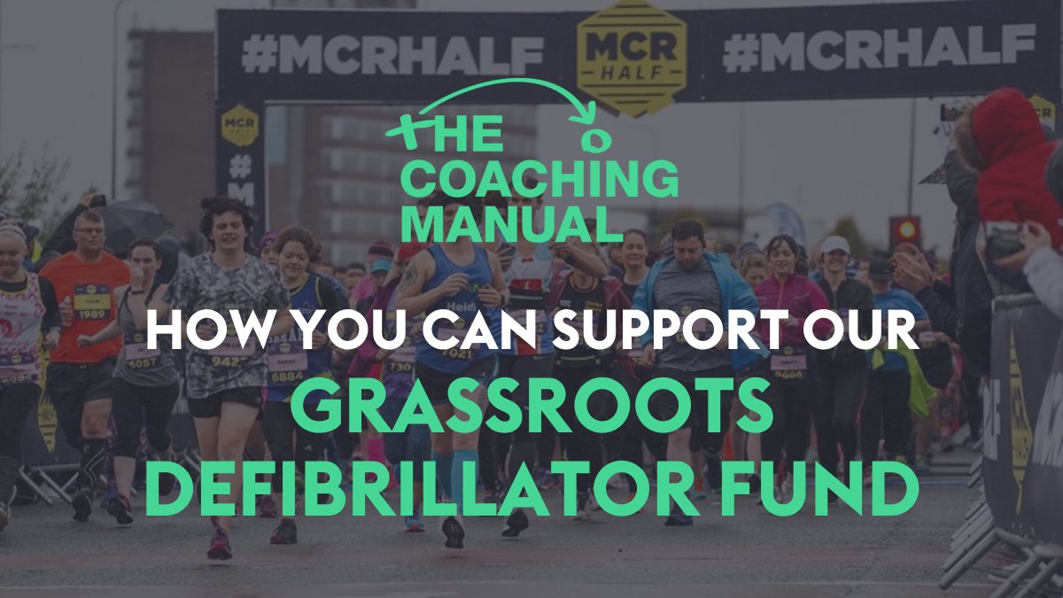 CoachingManual's tweet photo. ANNOUNCEMENT: We've set up the Grassroots Defibrillator Fund to provide life-saving equipment for football clubs.

We've put in £1,000 and are running the Manchester Half Marathon on October 10 - please donate here: https://t.co/f11p29XbyK

Read more: https://t.co/SjYxbSfWFZ https://t.co/Lw7EgXF6BG