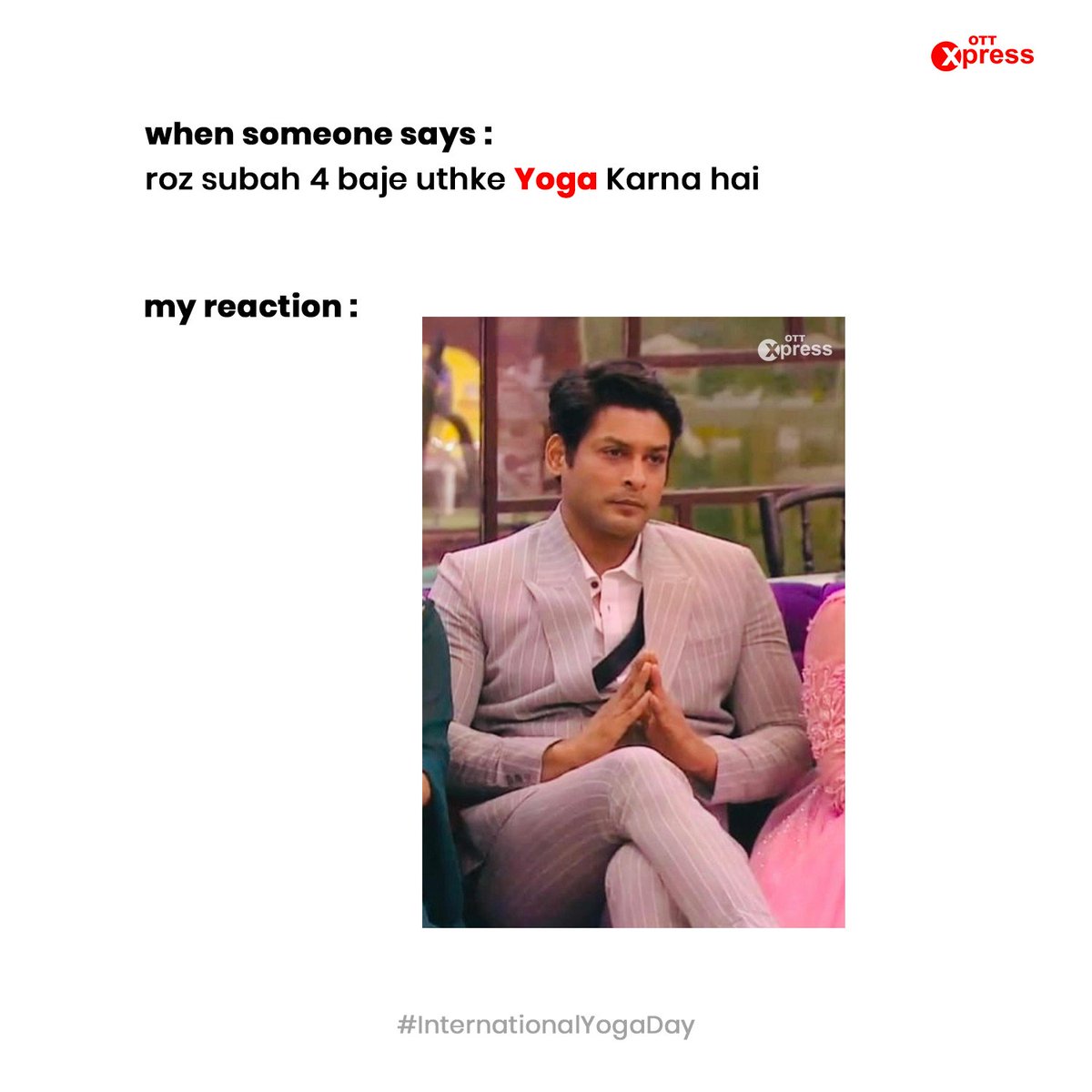Who are on the same page? 😜 Raise your hand 🖐🏻

#InternationalDayOfYoga
#InternationalYogaDay
#InternationalDayOfYoga2021 
#SidharthShukla #SidHearts