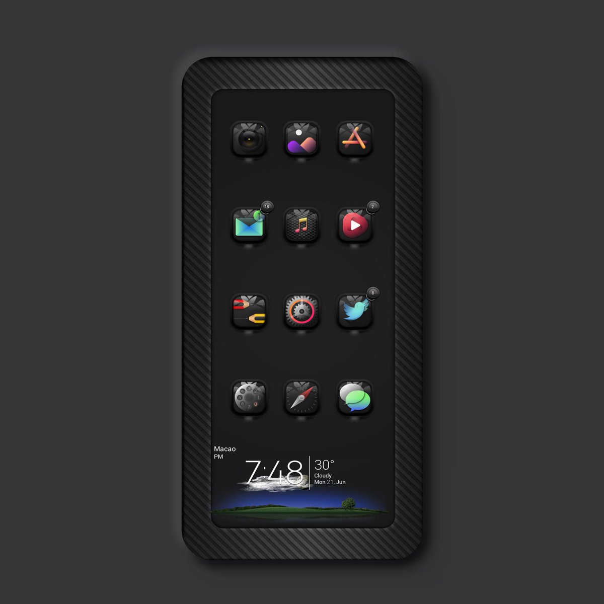 kyawthihaphyo's tweet image. Tonight with great theme 🔥
#Ethereal @bulldog5278 
#HSwidget @daddykool666 
#XenHtml @_Matchstic 
#HideStatusbarItems12X @JunesIphone 
#ScreenshotX @JunesIphone 
#AE from BLACKB3AN theme 
#Wallpaper in my telegram 
Thanks all creators 🙏🏻