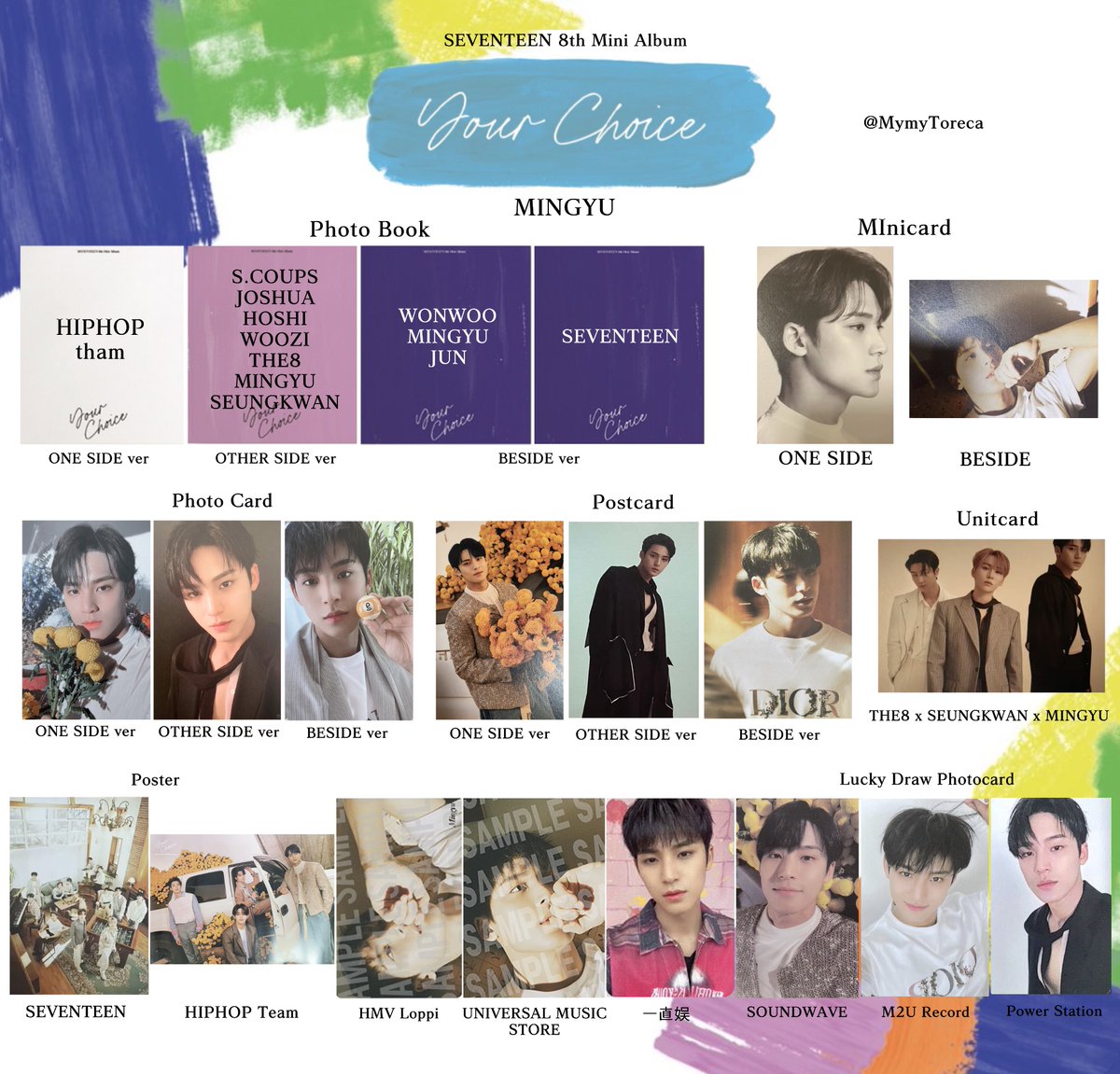 オリジナル ラッキードロー セブチ ユニバ ヒポチ ウォヌ、ミンギュ