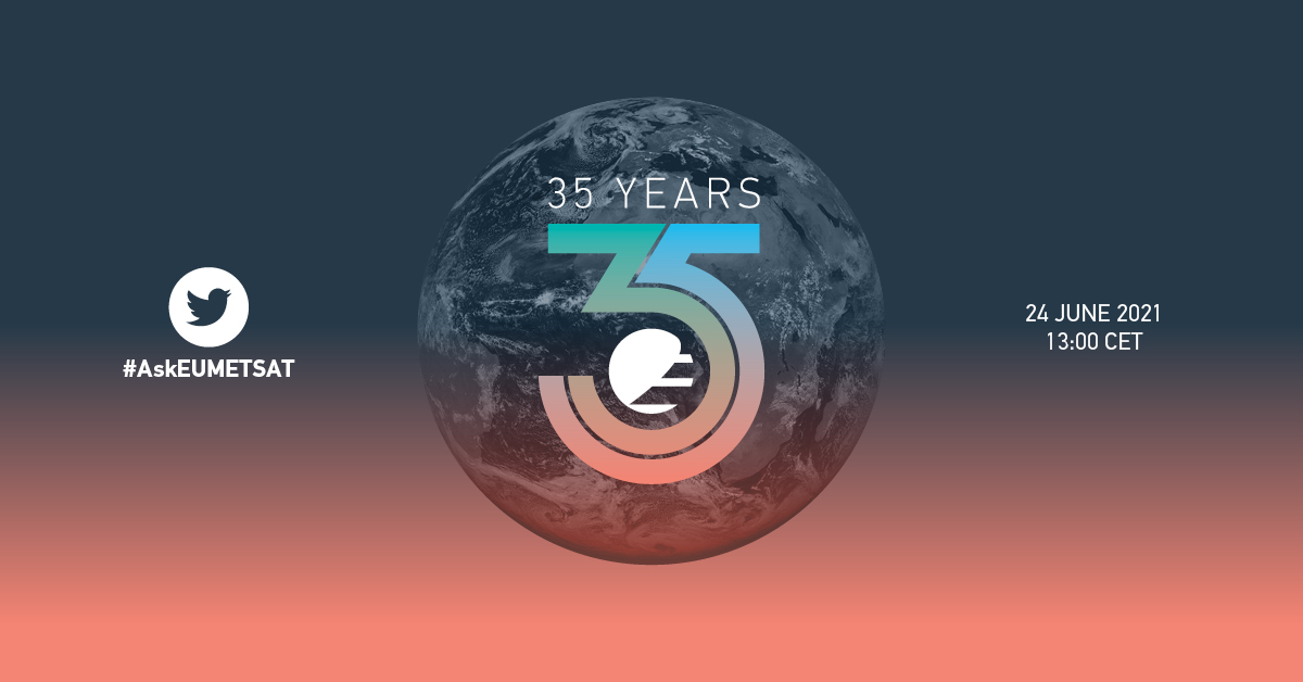 eumetsat's tweet photo. 📢 Do you have your questions ready to #AskEUMETSAT on Thursday?
Data users, #Sentinerds and anybody interested in @eumetsat operations - now's your chance to ask us anything! Join us here from 13:00 CEST and help us celebrate turning 35! 🥳 https://t.co/frkLTUUnsh