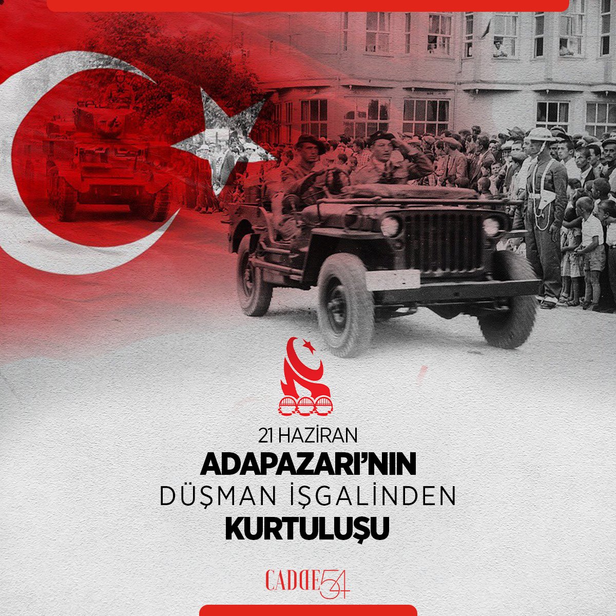 Kurtuluş şehitlerimizi rahmet ve saygıyla anıyoruz. 
#cadde54 #adapazarınındüşmanişgalindenkurtuluşu
