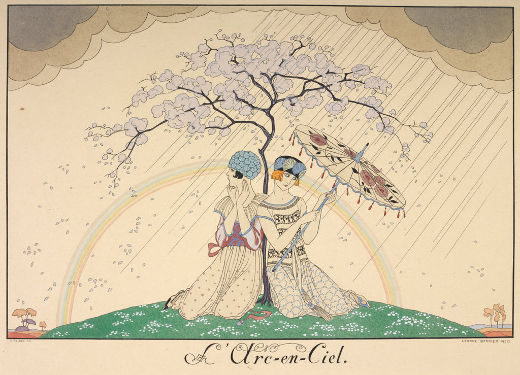 Happy #SummerSolstice! We hope the sun is shining wherever you are!

You can find this lovely print in our <a href="/BL_Shop/">British Library Shop</a> here: ow.ly/gcCI50FeNHv

🎨 Shelfmark: HS.74/1064, album by George Barbier, 1920.