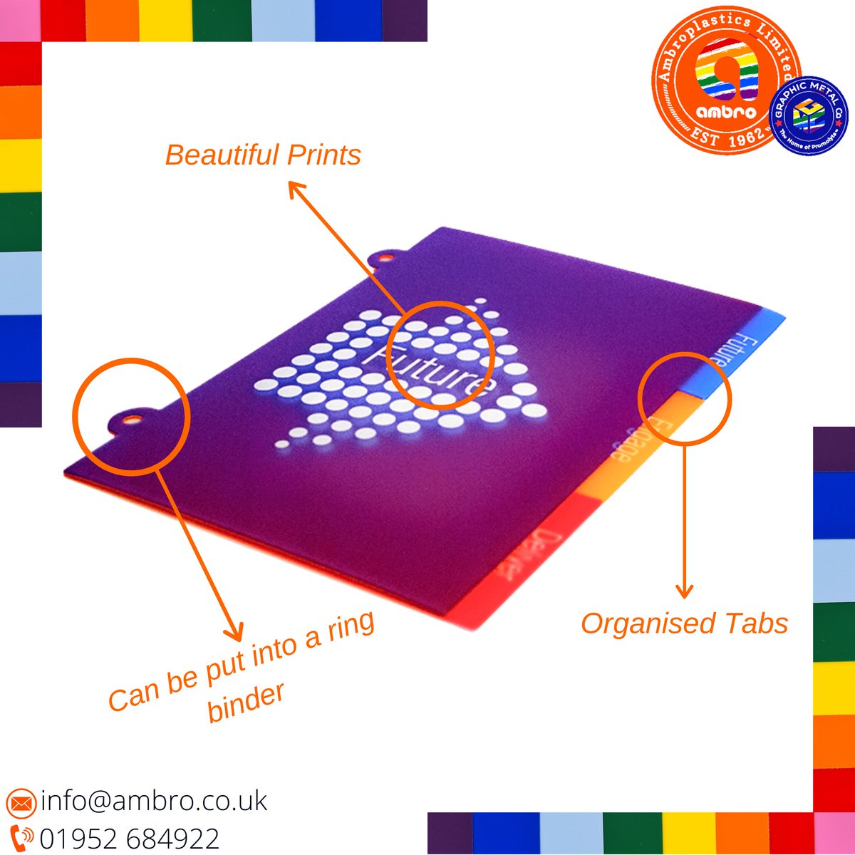Ambroplastics's tweet photo. Our divider tabs can be made bespoke to your brand and budget using our complimentary CAD Sampling service. See more here -> https://t.co/8D2hadlGWR https://t.co/9qnp50k3oy
