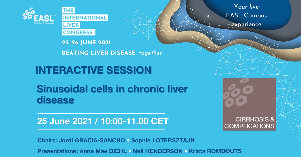 Hey #LiverTwitter! One of the biggest events of the year, the #ILC2021, starts in just 2 days! 

Join me, and many other liver lovers, to learn, share your science, discuss and have fun!

And please do not miss the symposium on "Sinusoidal cells in chronic #liver disease" 😉