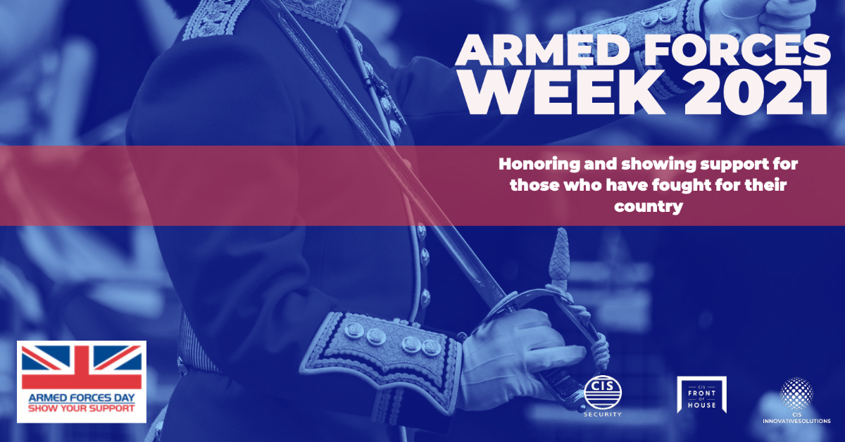 This week is #ArmedForcesWeek and this we will be celebrating both Reservists Day (23rd June) and <a href="/ArmedForcesDay/">Armed Forces Day 🇬🇧</a> (26th June). 

We are proud to have many ex-Armed Force Veterans, as well as Reservists among our workforce at CIS.