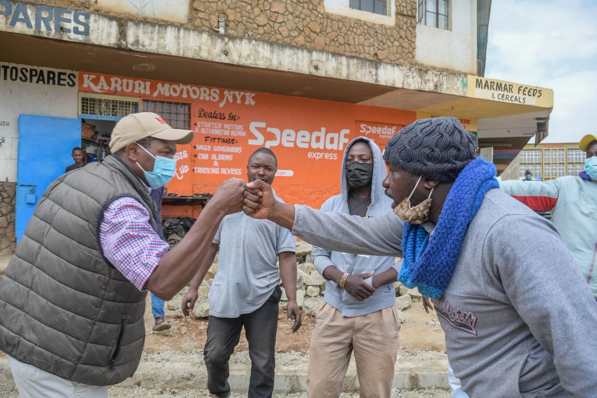 LaikipiaCountyG's tweet photo. H.E. Gov. @ndiritumuriithi with Salama ward MCA Wilson Wakahiu inspect the progress of Nanyuki’s Mariakani road. We will continue seeking innovative financing options to maintain the development momentum so far seen in our urban and rural areas #LaikipiaOnTheMove https://t.co/7yMLuGLgJq