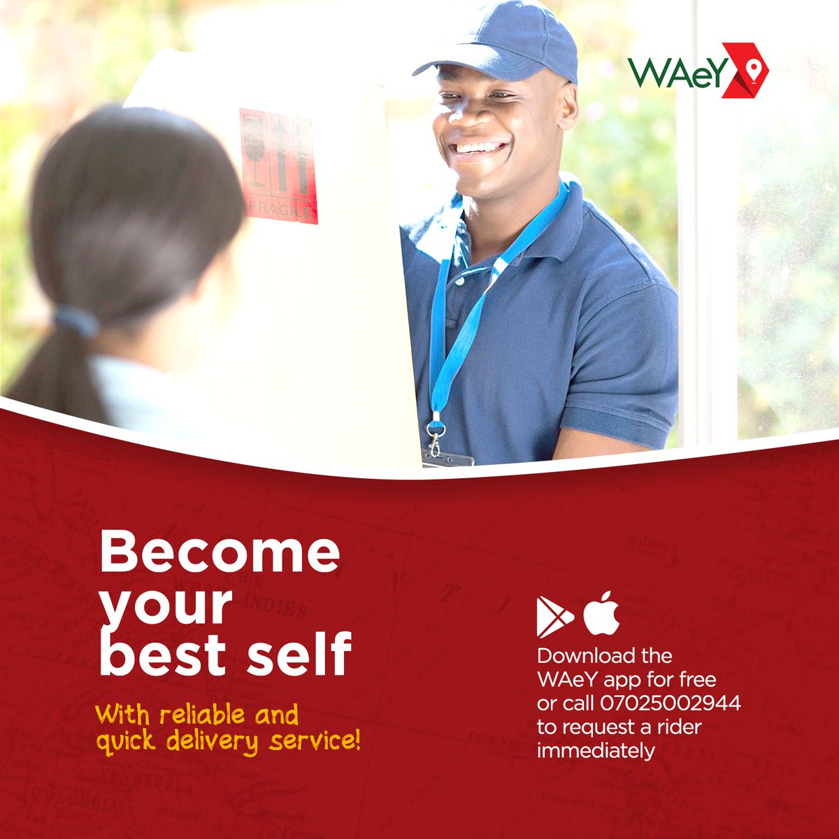 WAeYHailing's tweet photo. Always deliver your customer's package in one piece. Don't allow their bone straight hair to become crooked.
Download the WAeY app now for the safest delivery or  call 07025002944 to request a rider

#deliveryservice #businessowner #fastdelivery https://t.co/B0pAR6FFX8