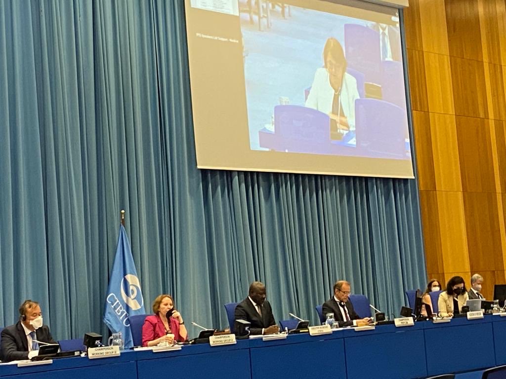 pirkko_pirkko's tweet photo. The Nordic countries thanked today Executive Secretary, Dr. ⁦@SinaZerbo⁩ for his outstanding service to the #CTBTO and the Treaty. All the best to You, Dear Lassina! ⁦⁦@KjerstiEAnders1⁩ ⁦@DKambVIENNA⁩ ⁦@KumlinGranit⁩ ⁦@AnuElinaAutio⁩ https://t.co/xknNMZB7vI