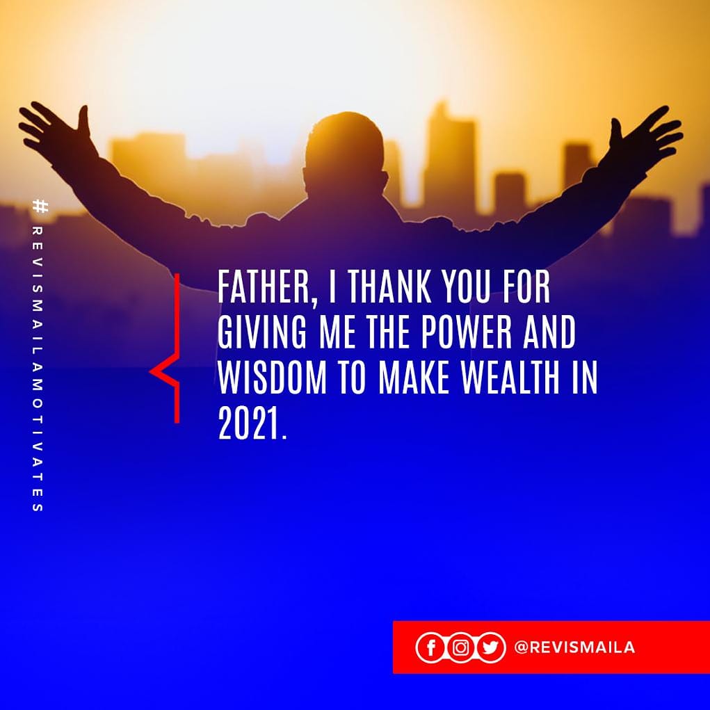 RevIsmaila's tweet photo. Father, I thank you for giving me the power and wisdom to make wealth in 2021.
#revismailamotivates
#ConnectwithRevismaila
#PraywithRevismaila
#ConnectwithYahweh
#mondaythoughts
#WeareICGC https://t.co/Cww5disVf8