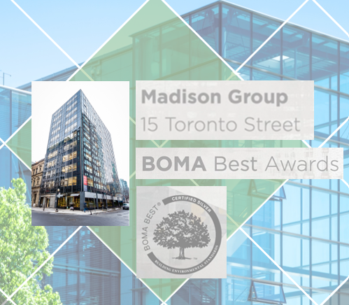 EnergyatWorkInc's tweet photo. Congratulations to 15 Toronto Street, managed by Madison Group on achieving BOMA Best silver certification!

Way to go, @mymadisonhome !
 
https://t.co/esz11BCosX https://t.co/OoeW1K6BVq