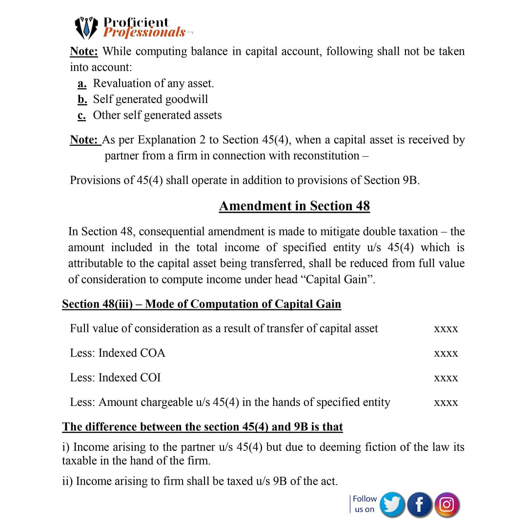 ProficientProf1's tweet photo. All about Tax on transfer of money or property by a firm/AOP/BOI to its partners or members [Section 9B,45(4), 48]
#Incometaxact #taxupdates #transfertax #property #partnershipfirm #partners #members #aop #boi #association #dissolution #reconstitution #taxgyaan #section9 https://t.co/t5TTxkT8vu