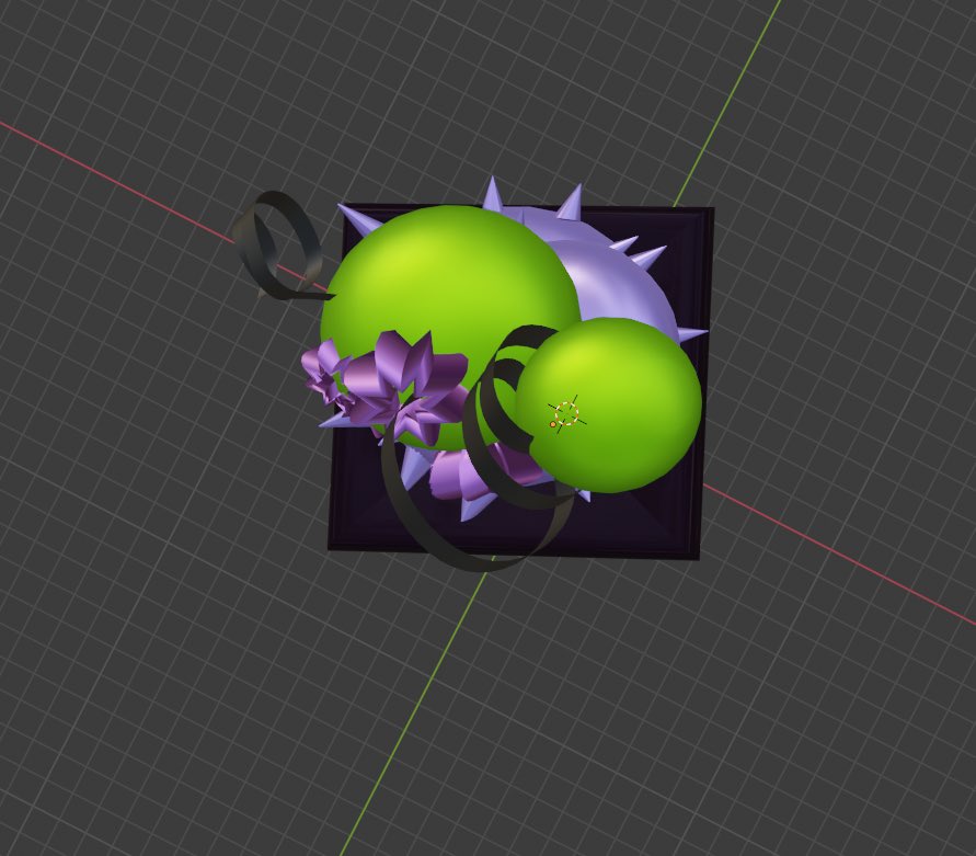 katrina_10514's tweet photo. Dedicating some much needed time @BlenderDev #VR #AR-ing and blendering 🥰 #Blender3d #blendercommunity #digibakes loving the colours on this one https://t.co/gLG94fj3to