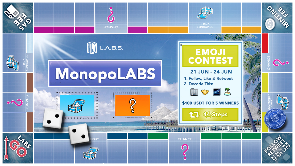 labsgroupio's tweet photo. $LABS keep the dice rolling!🎲

The 6th space we've landed on needs some unlocking🔓

Follow the rules on the graphic and comment the hidden emoji message!

5 winners will partner in 😉 on the 100 $USDT #giveaway https://t.co/LvtdBaIxBr