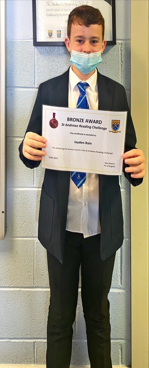 More of our S1 pupils receiving their St Andrew’s Reading Challenge awards! Well done folks!