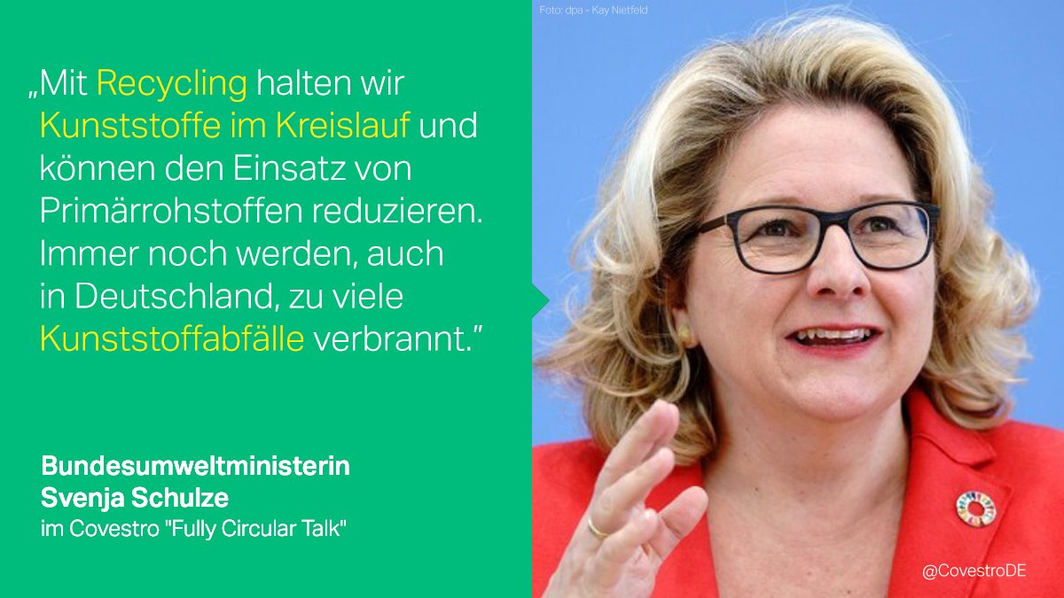 Fully Circular Talk: Donnerstag war u.a. Bundesumweltministerin Svenja Schulze zu Gast in unserem 2. Live-Webcast zum Thema Kreislaufwirtschaft. Eins der Themen: die Rolle der Kunststoff-Recyclings für die Kreislaufwirtschaft. Hier die zur Aufzeichnung: 👇
x.com/CovestroDE/sta…