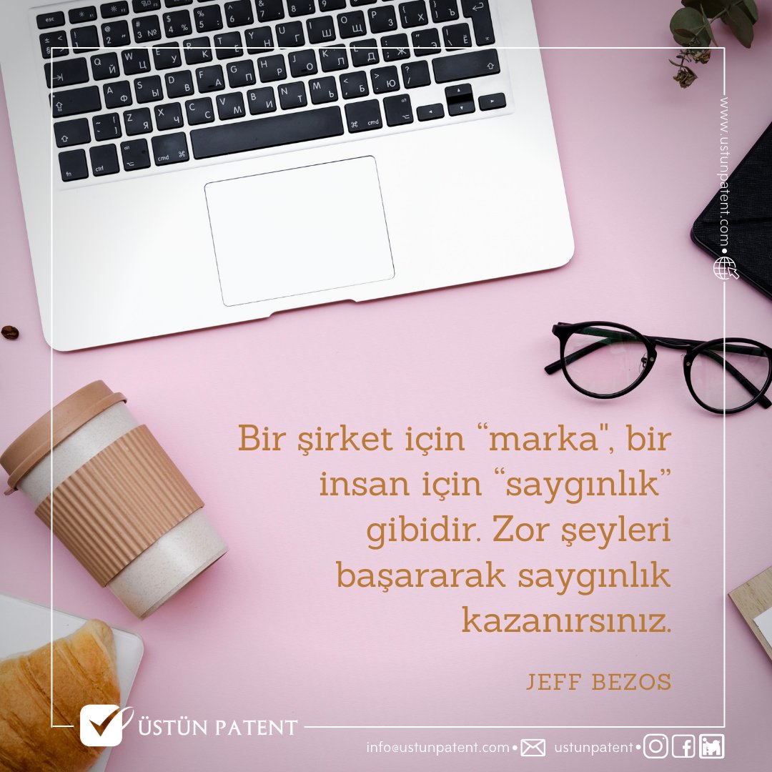 Zor şeyleri başardığımız, güzel bir hafta olması dileğiyle 🤗

"Bir şirket için “marka”, bir insan için “saygınlık” gibidir. Zor şeyleri başararak saygınlık kazanırsınız." – Jeff Bezos

#pazartesi #yenihafta  #iyihaftalar #pazartesimotivasyonu #jeffbezos