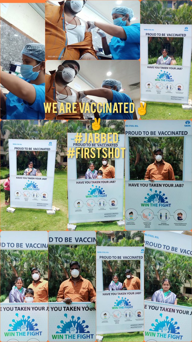 Taken the first shot💉
#vaccinated 
#jabbed #firstshot #stayfreefromcovid
<a href="/TataPower/">Tata Power</a> <a href="/TataSteelLtd/">Tata Steel</a>
<a href="/TataSteelBSL/">Tata Steel BSL (Formerly Bhushan Steel Ltd)</a> <a href="/csc_odisha1/">CSC ODISHA</a> 
<a href="/Naveen_Odisha/">Naveen Patnaik</a> <a href="/PMOIndia/">PMO India</a> <a href="/angul_dm/">Collector and District Magistrate, Angul</a> <a href="/districtadmndkl/">District Dhenkanal</a>